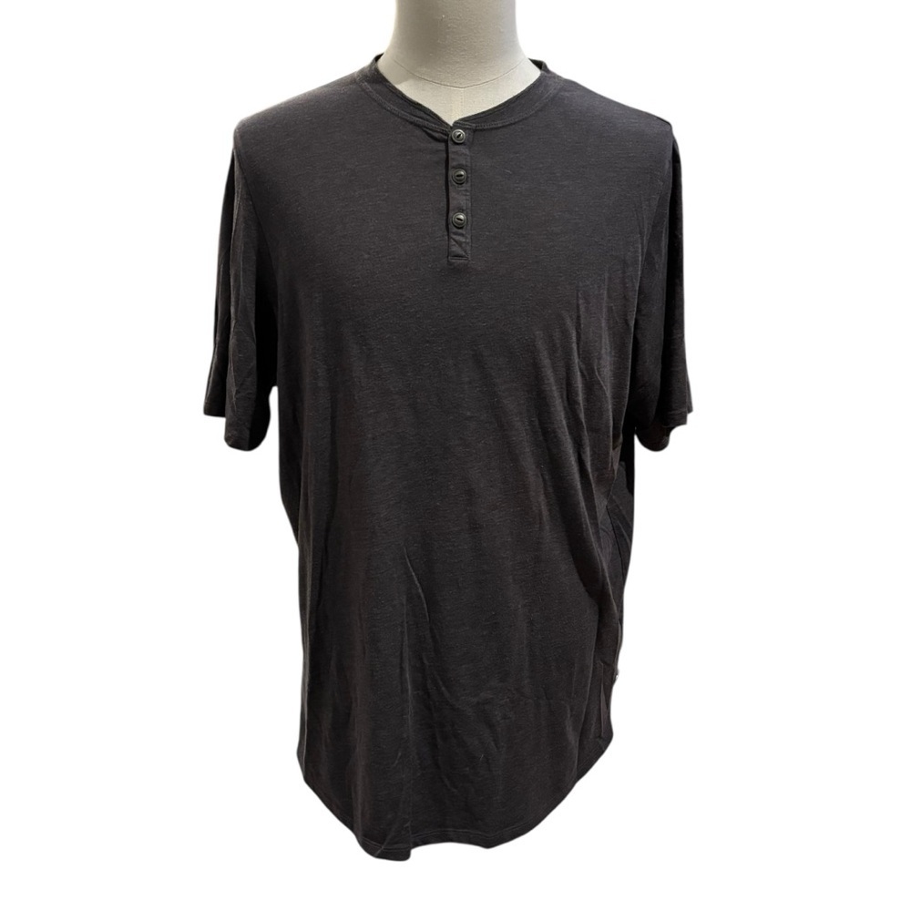Good Man Brand Charcoal Short Sleeve Henley Shirt – XL